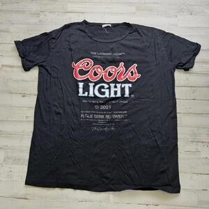 The Laundry Room Coors Light T Shirt Women Black Graphic Tee Beer Logo L/XL